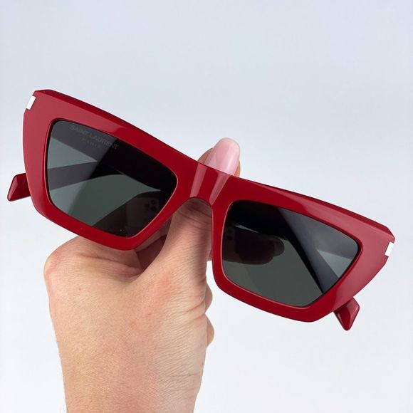 Saint Laurent SL467 003 Sunglasses Red Grey Cat Eye Women main image 8